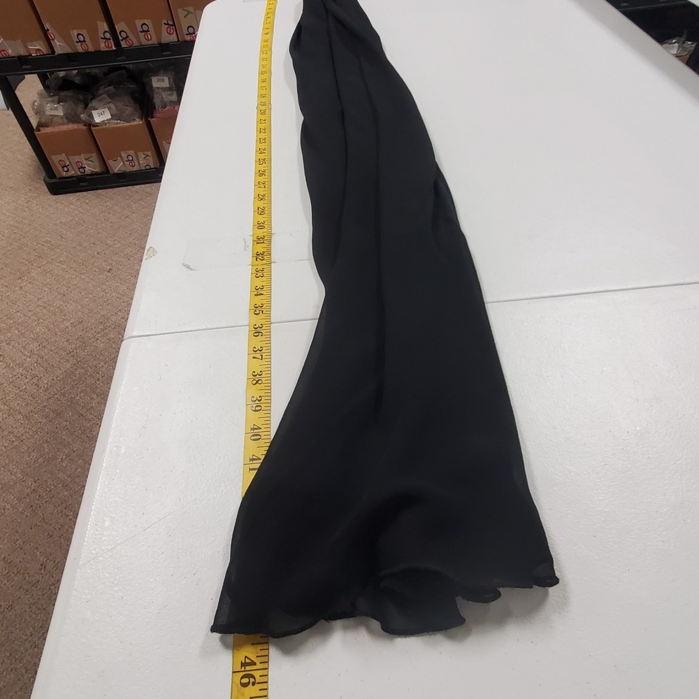 Banana Republic Black Silk Midi Dress 0 Cowl Neck 90s Minimalist Bias Cut Slip - Picture 7 of 11